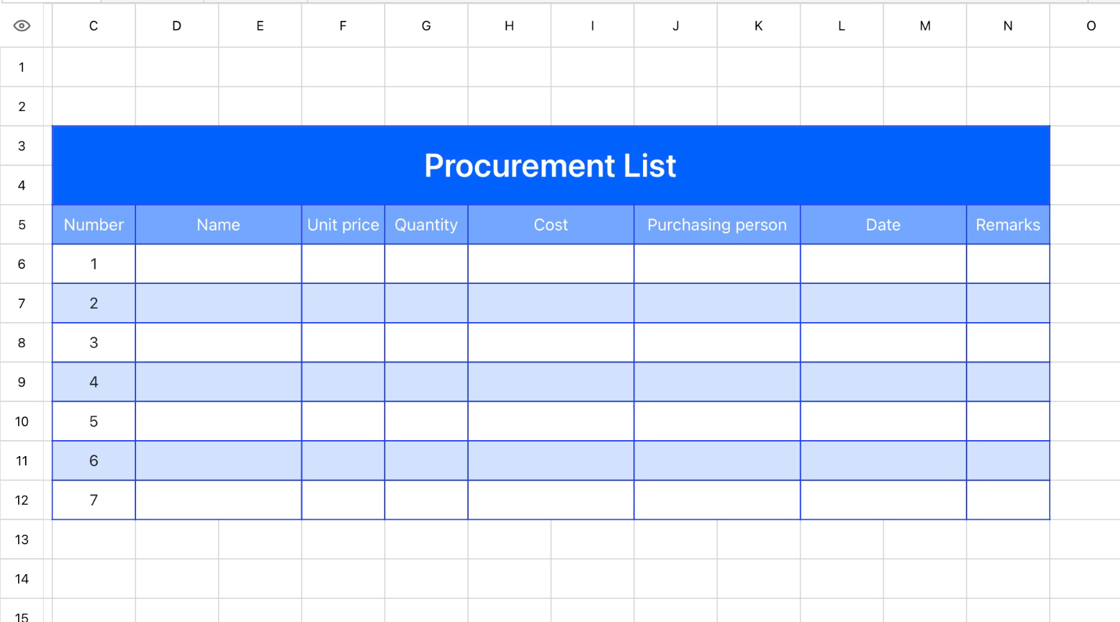 Purchase list 4 1